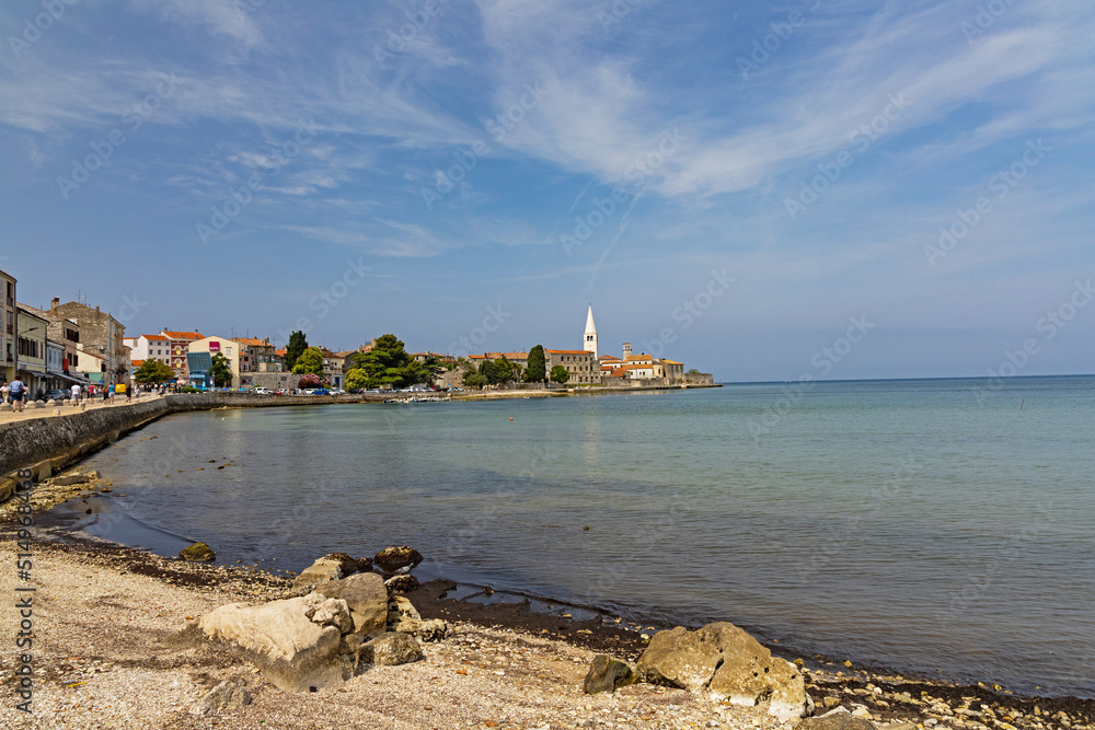 view to the old town of Porec in Croatia