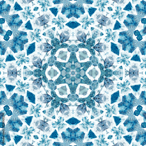 Modern architecture of house building. Ornament of wall and floor ceramic tiles.