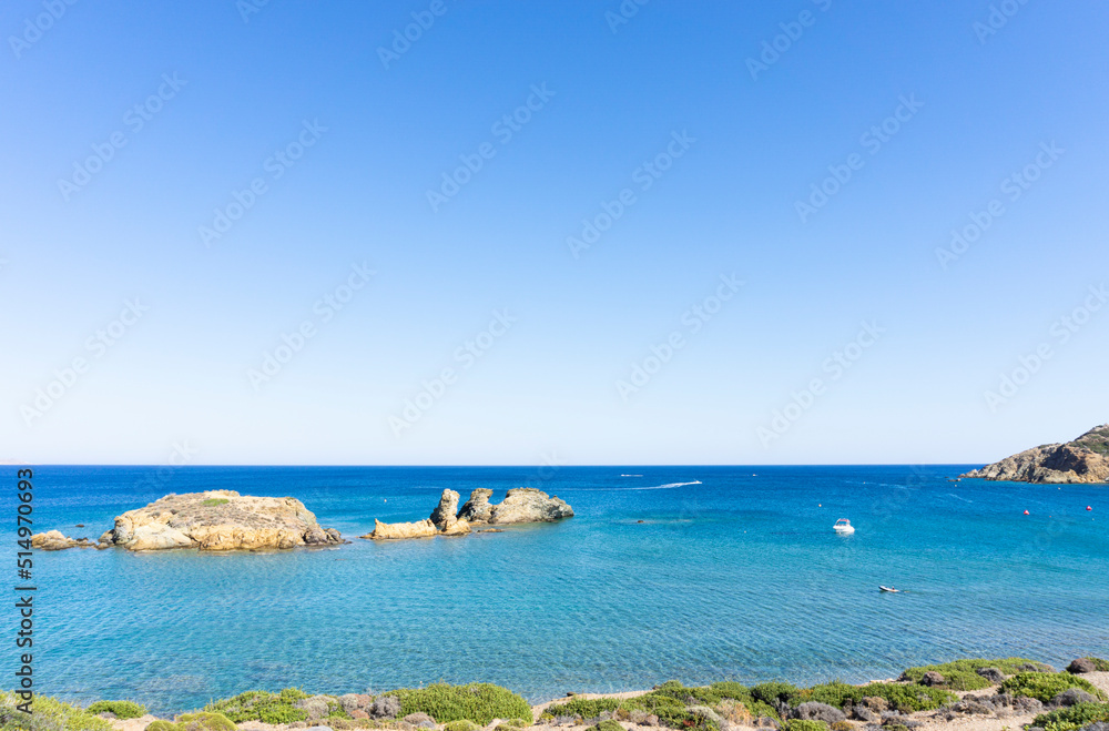Fototapeta premium Vai beach and blue sky
