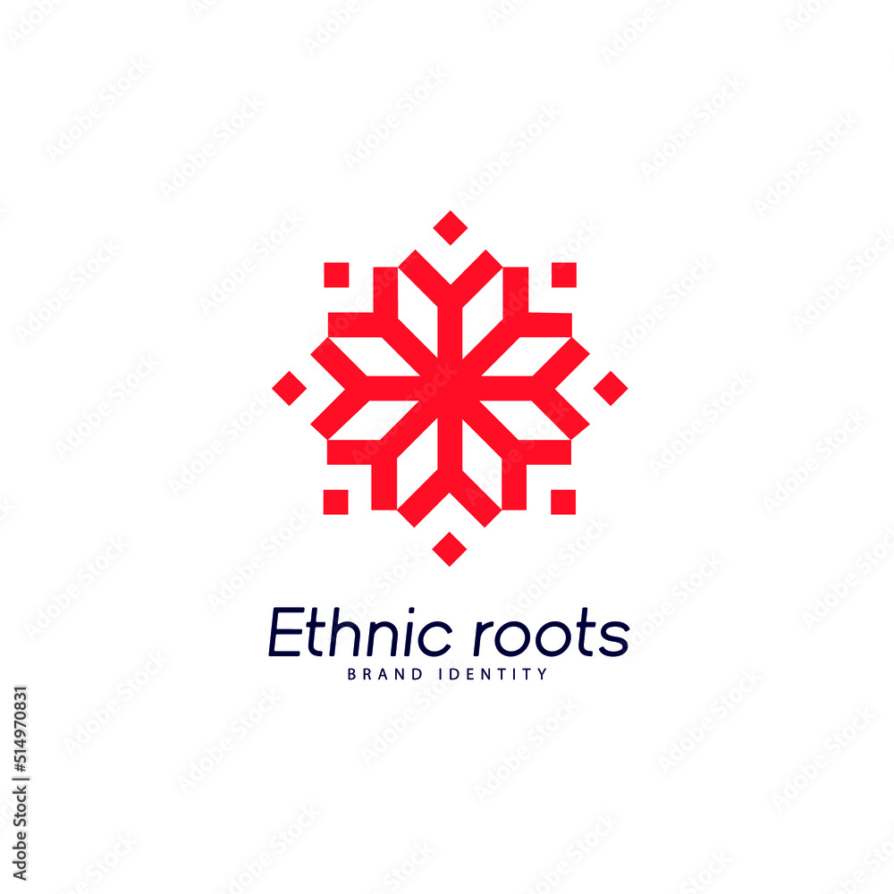 Ethnic star emblem. Ethnic roots. Ethnic star emblem. Ethnic roots.