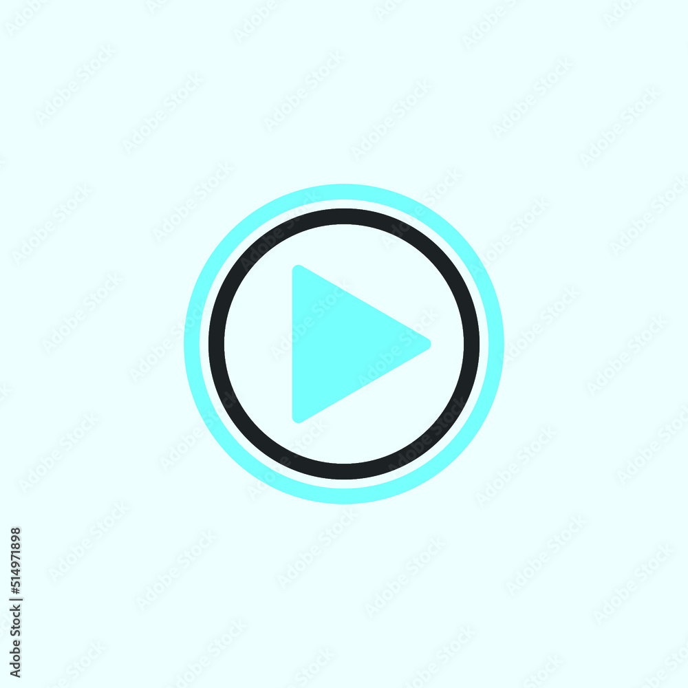 Play button icon in trendy flat style isolated on grey background. Play symbol for your web site design, logo, app, UI. Vector illustration, EPS10. Play button icon in trendy flat style isolated on grey background. Play symbol for your web site design, logo, app, UI. Vector illustration, EPS10.