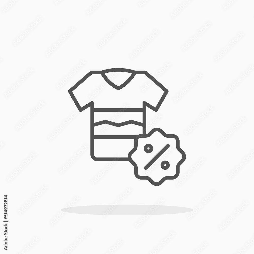 Fashion Discount Sale line icon. Editable stroke and pixel perfect. Can be used for digital product, presentation, print design and more.