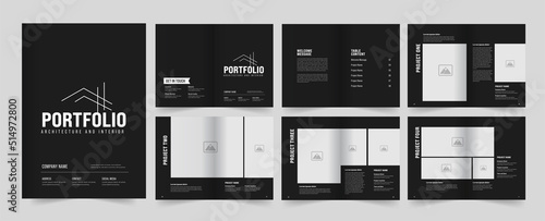 Architecture portfolio design and Interior portfolio template design