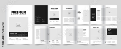 Architecture portfolio design and Interior portfolio template design