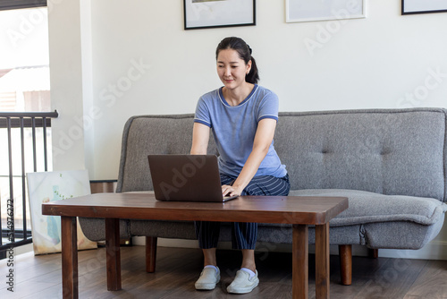 woman work using computer hand typing laptop keyboard contact us.student study learning education online.adult professional people chatting search at office.concept for technology device business