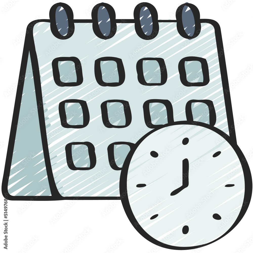 Obraz premium Schedule Clock Icon