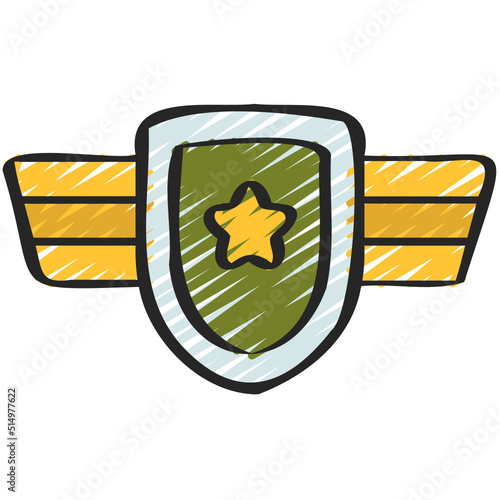 Military Shield And Wings Icon