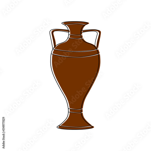 Egyptian vase (Vector illustration in flat style)