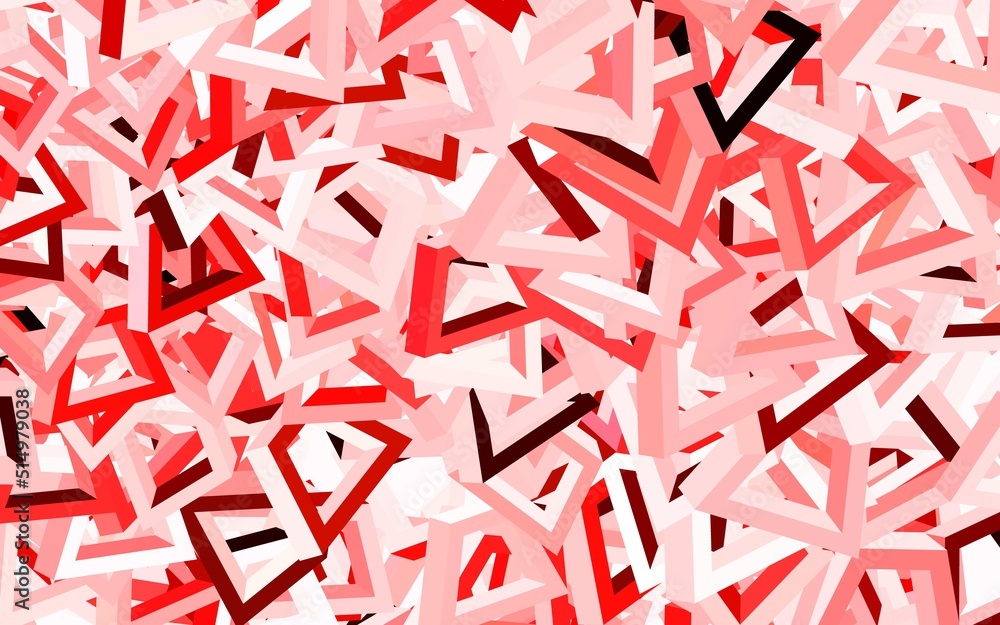 Light Pink, Red vector background with abstract shapes.