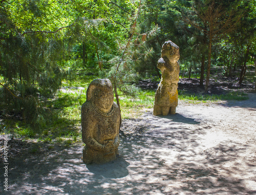 Ancient pagan idols in biosphere reserve Askania-Nova, Ukraine	
 photo