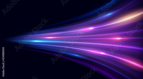 Modern abstract high-speed light effect. Technology futuristic dynamic motion. Movement pattern for banner or poster design background concept.