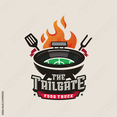 The Tailgate Food Truck Logo Template photo