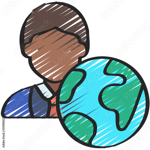 Global Business Man Icon