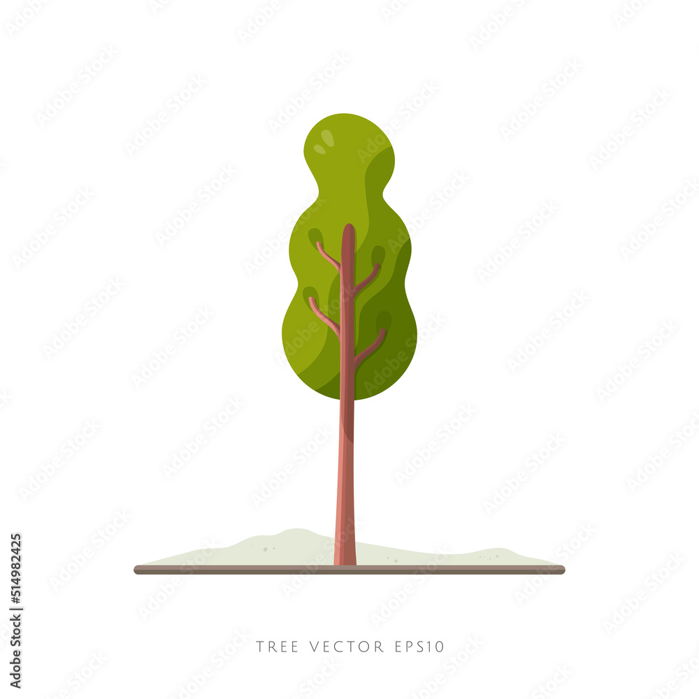 Ornamental plant illustration vector landscape decoration element Ornamental plant illustration vector landscape decoration element