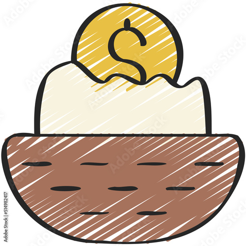 Broken Nest Egg Icon