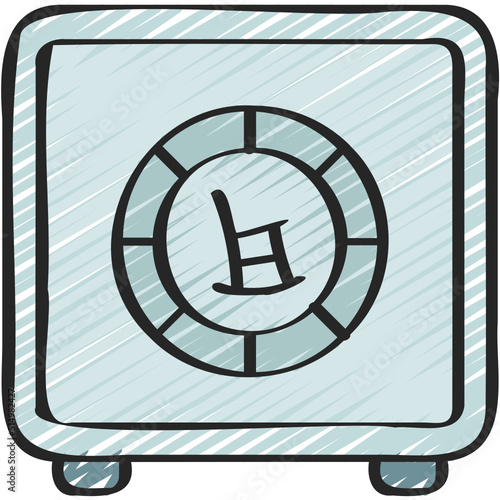 Pension Money Safe Icon