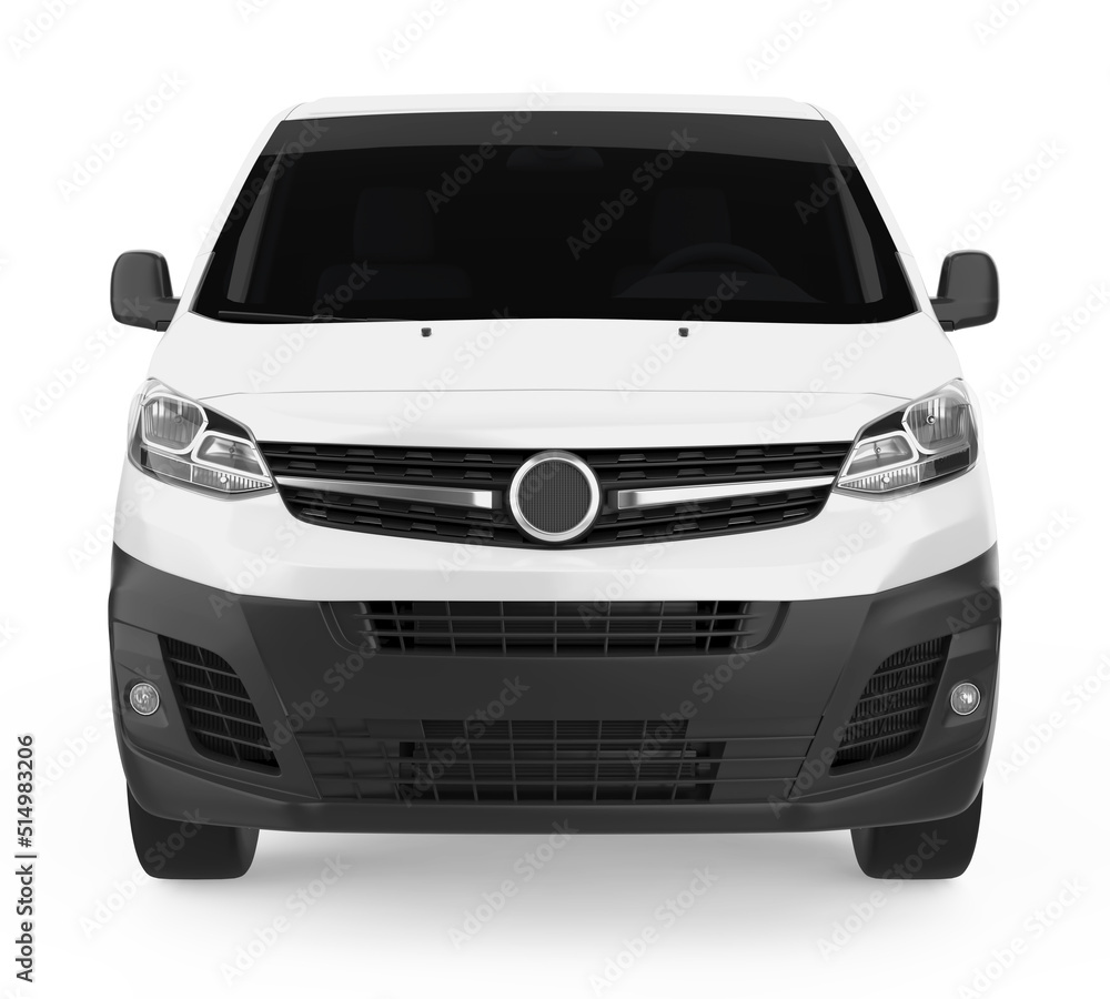 Naklejka premium Delivery Van Isolated