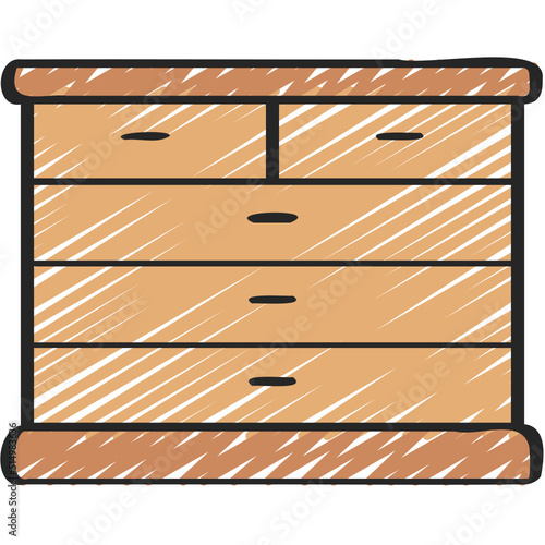 Short Chest Of Drawers Icon