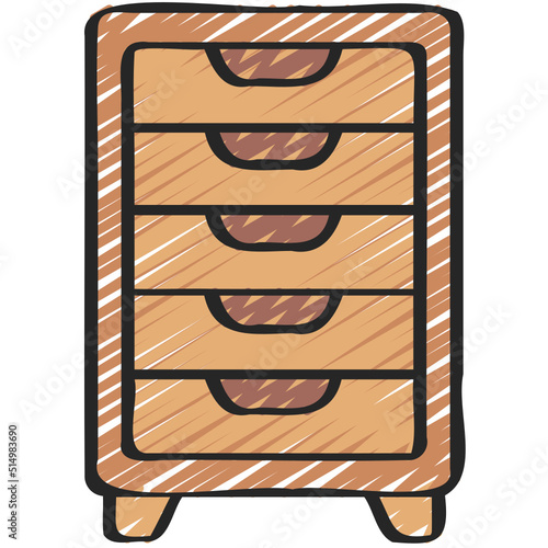 Tall Drawer Unit Icon