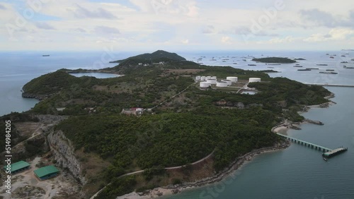 Aerial views oh Koh Sicheng island in Thailand photo