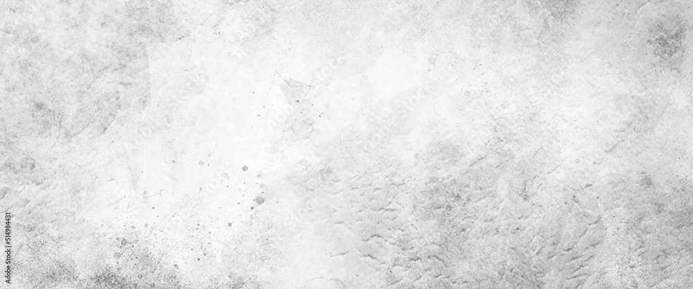 White watercolor background painting with cloudy distressed texture and marbled grunge, white background with gray vintage marbled texture, distressed old textured stained paper design.