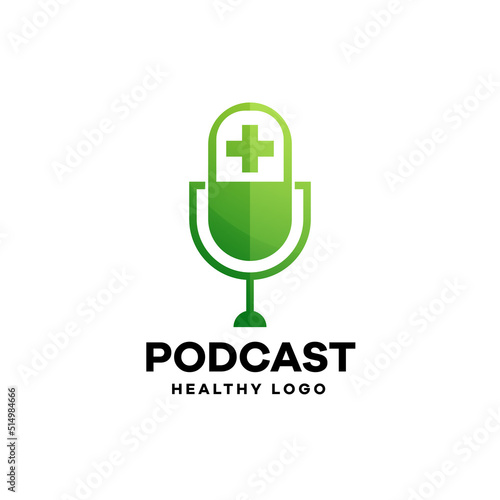 Podcast Health Care Logo Template