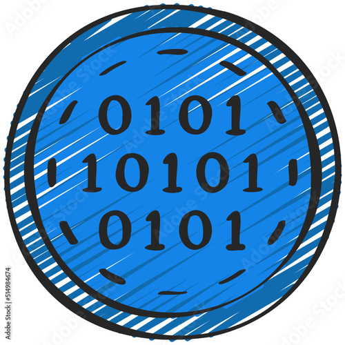 Binary Coin Icon