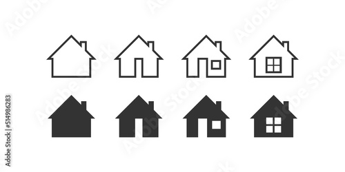 House icon. Home page app button symbol. Sign mortgage vector.