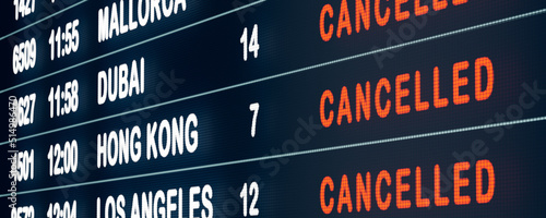 Photography Cancelled flights to Hong Kong, Dubai and Los Angeles