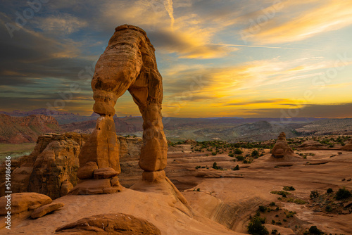 Foto Delicate Arch in Arches National Park at Sunset
