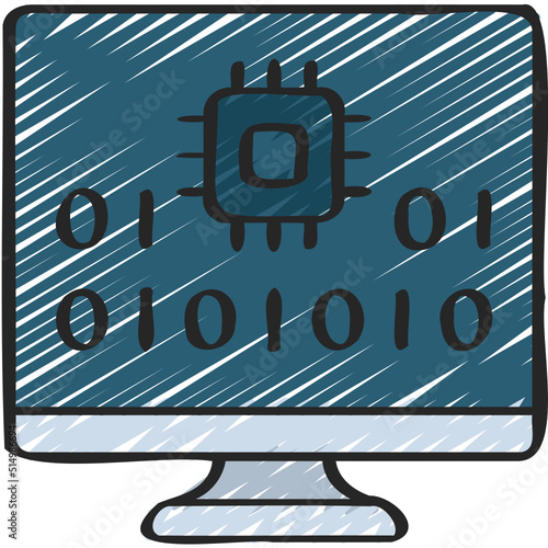 Binary Code Computer Icon