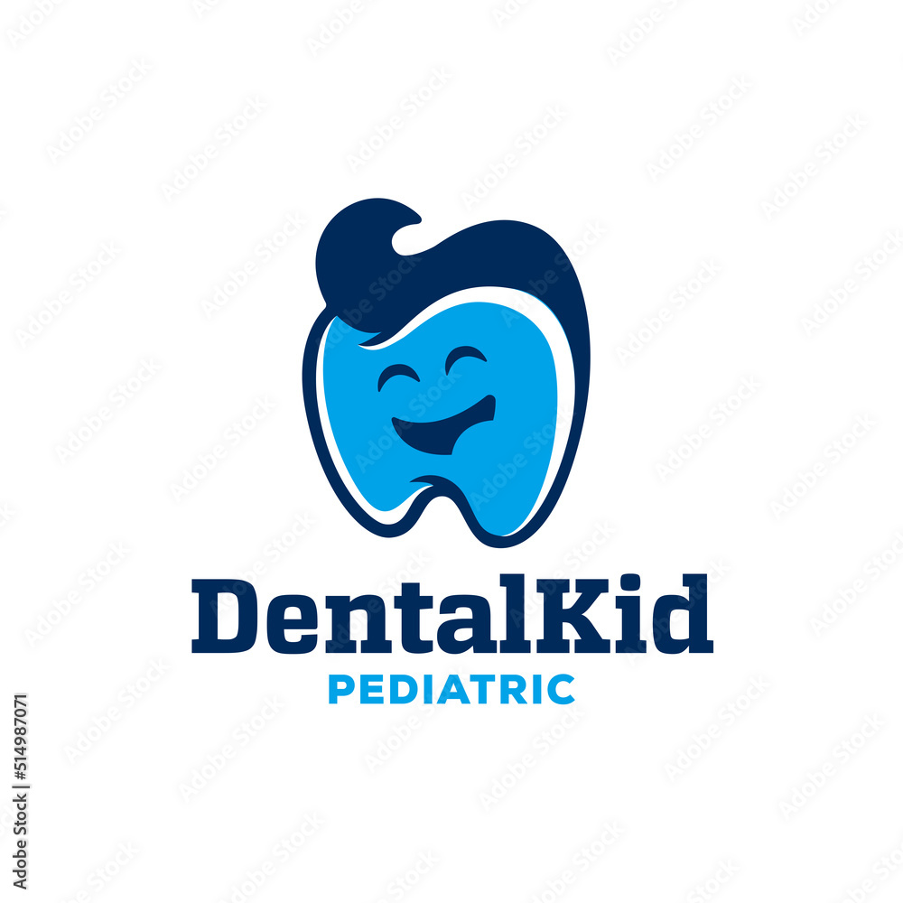 Funny Dental Kid Logo Template