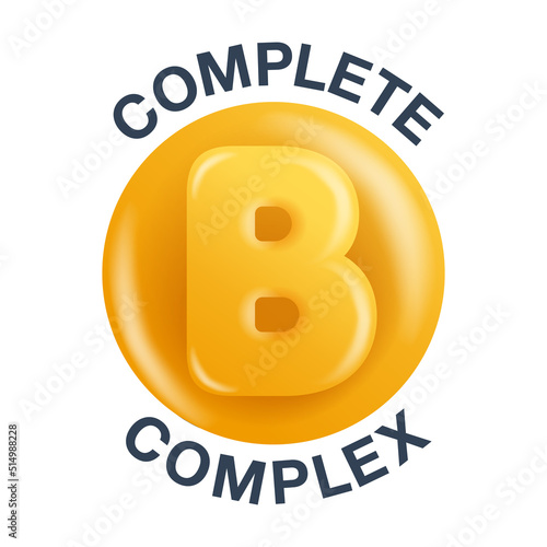 Vitamin B complex icon - nutrition supplement