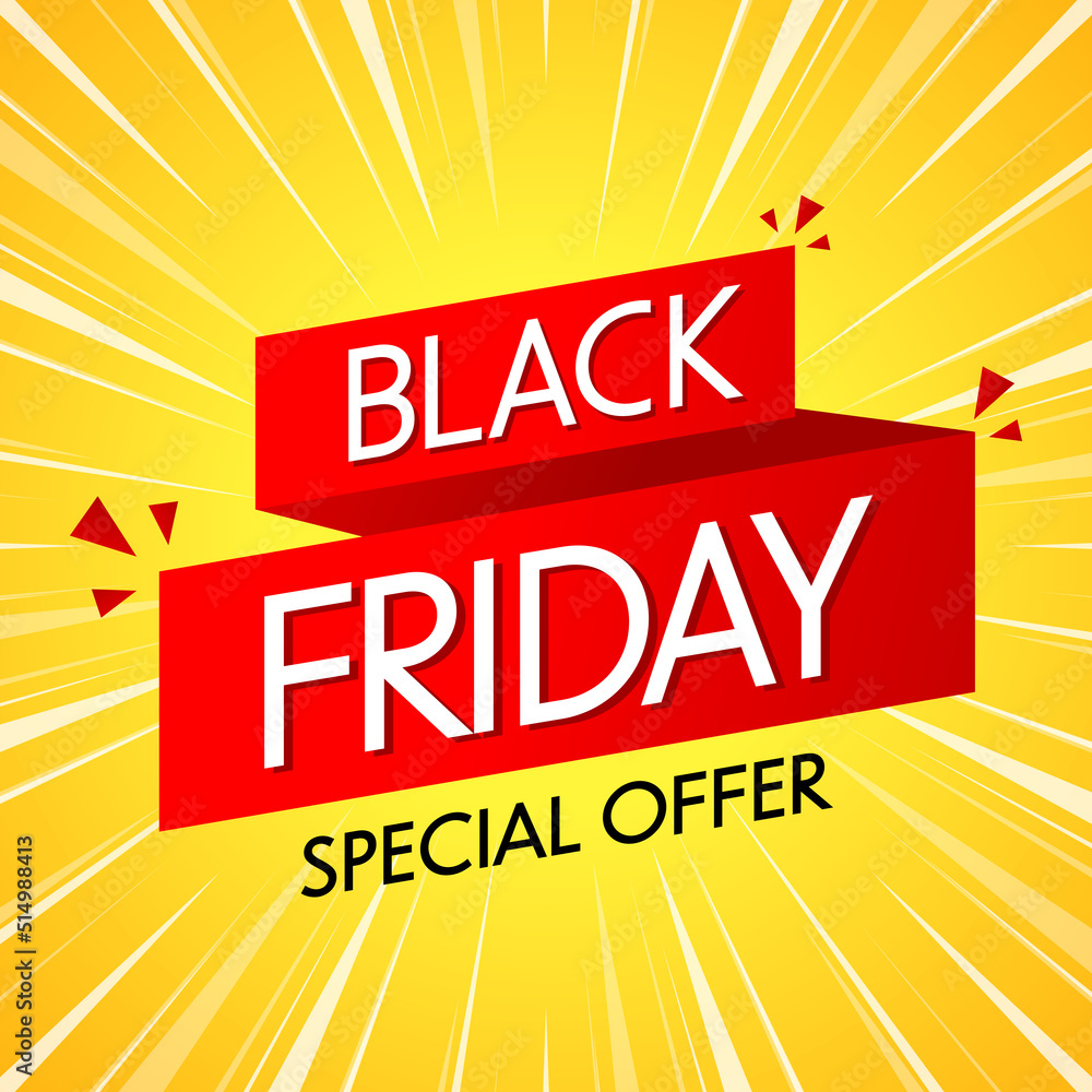 Black Friday sale flat vector illustration. Black Friday sale flat vector illustration.