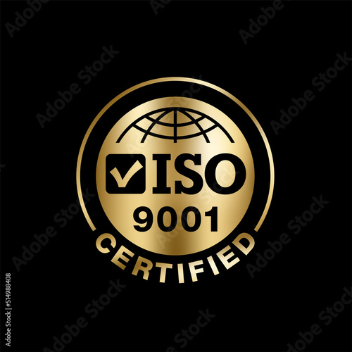 ISO 9001 Certified golden sign