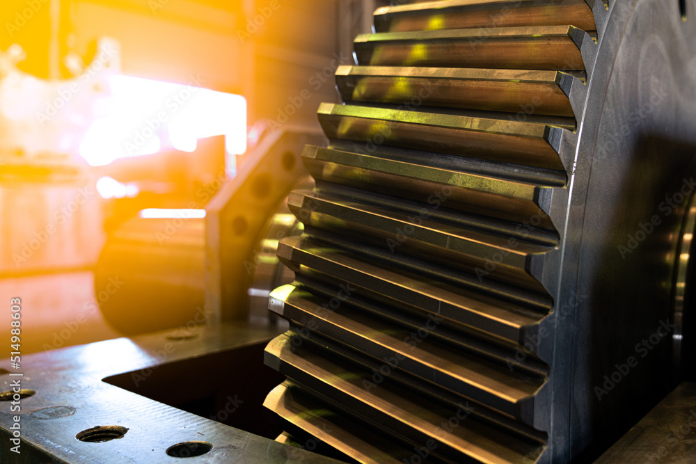 Inspection gearbox , gear tooth contact pattern with tooth marking