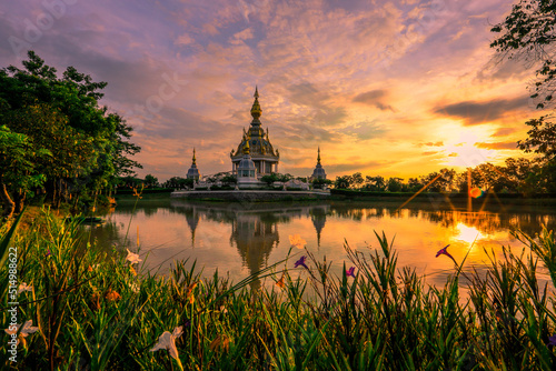 Fotografie Wat Thung Setthi is one of the most beautiful sculptures in Thailand, Tambon Phra Lap, Amphoe Mueang Khon Kaen, Changwat Khon Kaen, Thailand