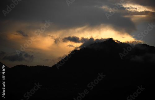 sunset in the mountains