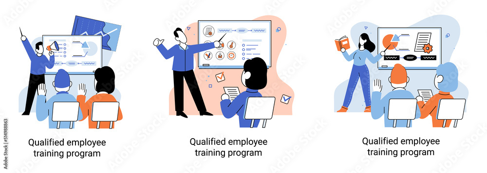 Qualified employee training program. Refresher course metaphor. Help in professional development. Learning for software development and growth. Agile project management team project life scrum meeting Qualified employee training program. Refresher course metaphor. Help in professional development. Learning for software development and growth. Agile project management team project life scrum meeting