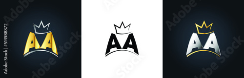 AA Creative Innovative Initial Letter Logo Design Minimal Icon