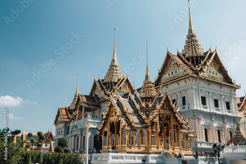 Bangkok, Thailand - December 16th, 2019 : Pasat Throne Hall at Bangkok's Grand Palace on a bright sunny day 
