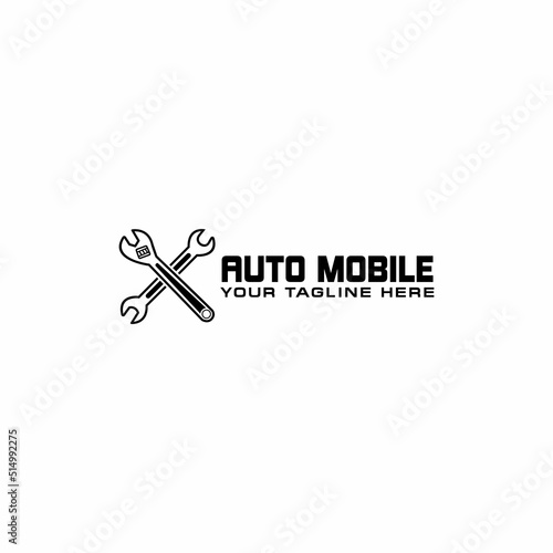 automotive logo concept. ring wrench logo concept