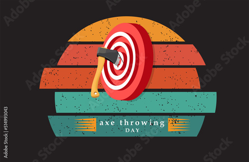 POSTER FOR INTERNATIONAL AXE THROWING DAY WITH TARGET BOARD