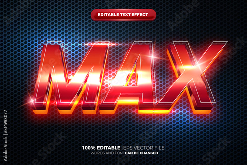 super max speed glow metal steel cinematic 3d editable text effect photo