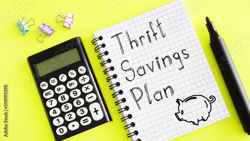 Thrift savings plan TSP is shown using the text photo