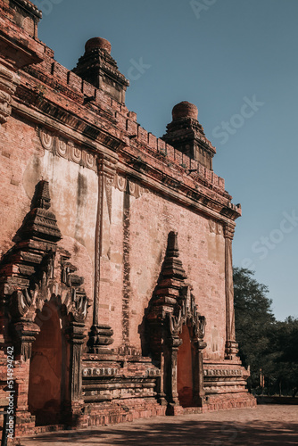 Buddhist temple in the ancient city of Bagan  Myanmar on a sunny day