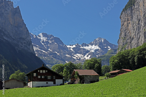 Lauterbrunnental, Alpen, Berner Oberland, Schweiz