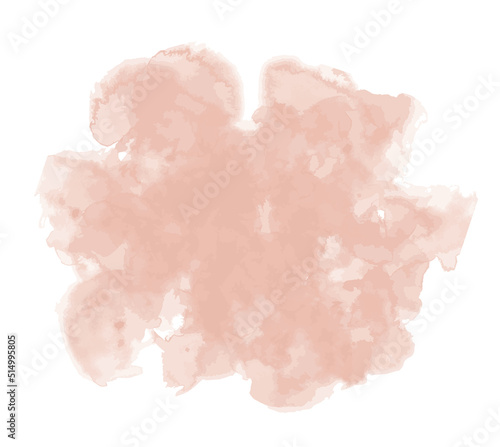 Soft pink watercolor illustratioin. Abstarct hand drawing design vector