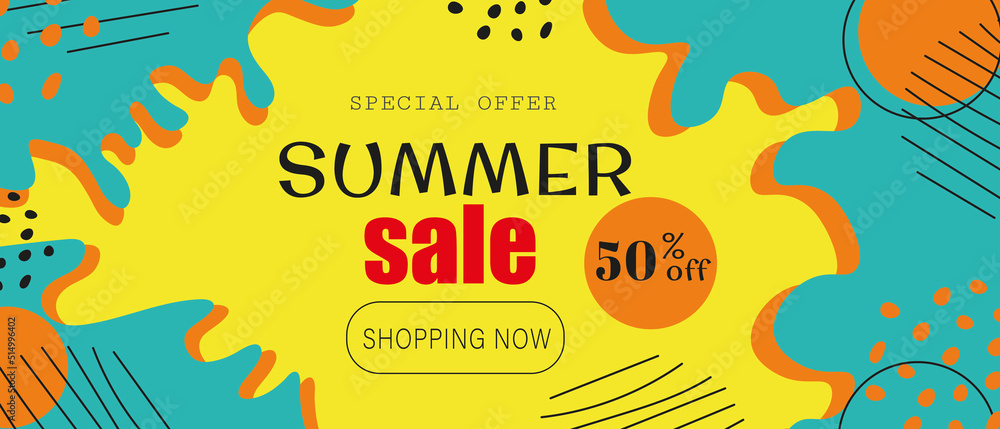 Summer sale banner, abstract background. Can be used for template, banners, wallpaper, flyers, invitation, posters, brochure, voucher discount.
Summer sale banner, abstract background. Can be used for template, banners, wallpaper, flyers, invitation, posters, brochure, voucher discount.