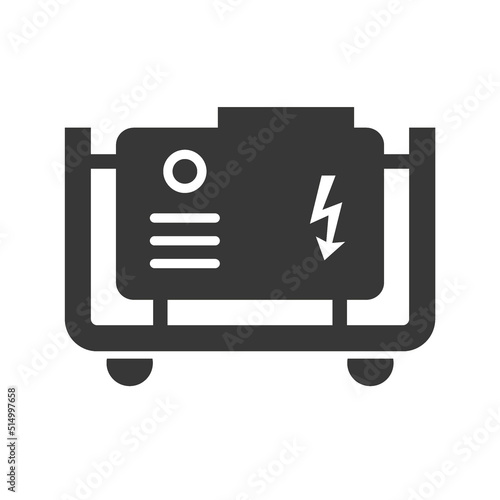 Power emergency generator vector icon